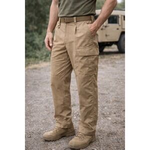 Propper Mens Tactical Cargo Pants Khaki Ripstop Utility Trousers 34x32